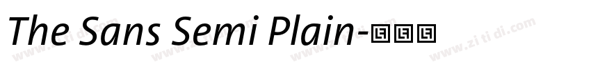 The Sans Semi Plain字体转换